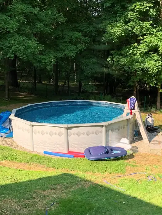Above ground pool at Strawbridge pools.