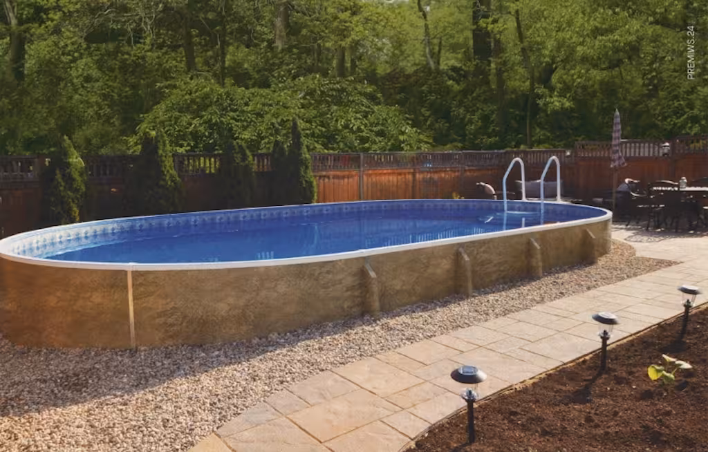 The exterior of a premier pool.